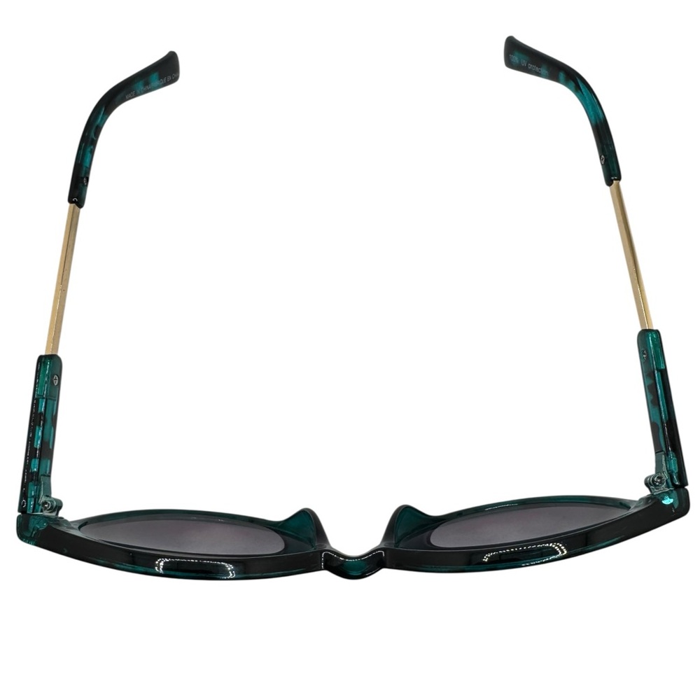 Stylish Teal Green Tortoise Shell Sunglasses With… - image 5
